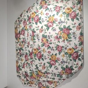 Longaberger 6 Placemats In Garden Splendor Fabric